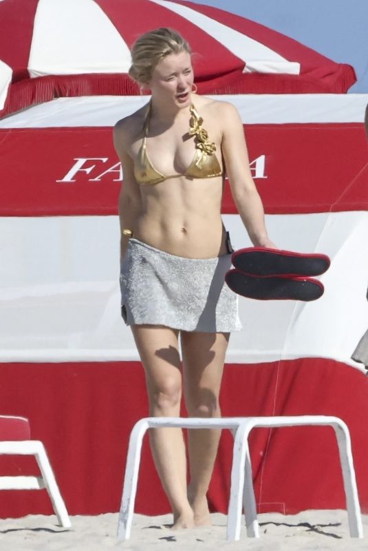 ZARA LARSSON in Bikini at a Beach in Miami Beach 12/21/2025