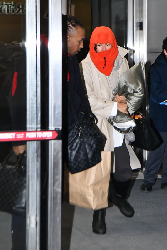 ZENDAYA Braves Cold while Arriving at JFK Airport in New York City 12/16/2025