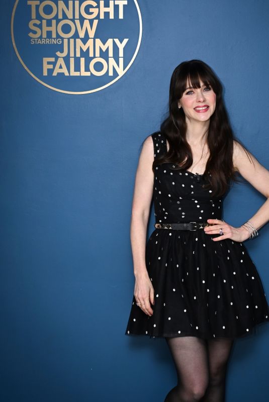 ZOOEY DESCHANEL at Tonight Show Starring Jimmy Fallon 12/08/2025