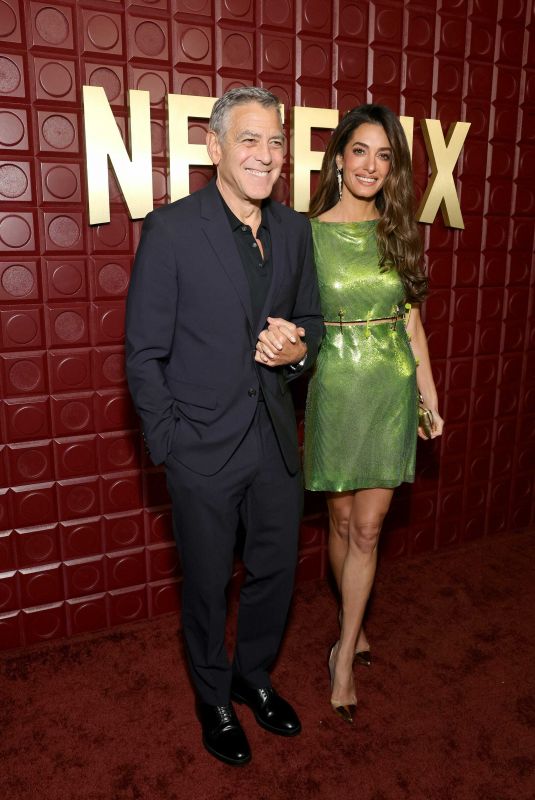 AMAL and George CLOONEY at Netflix Golden Globe Afterparty 2026 at Spago in Beverly Hills 01/11/2026