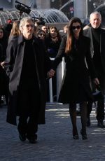 ANNE HATHAWAY at Funeral of Valentino Garavani at Basilica di Santa Maria degli Angeli e dei Martiri in Rome 01/23/2026