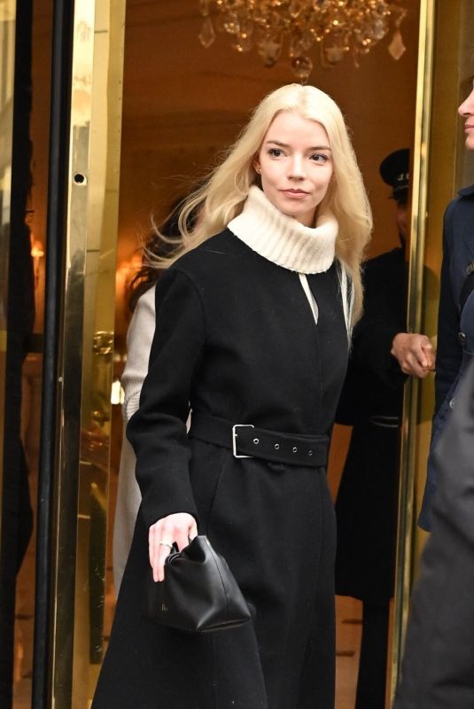 ANYA TAYLOR-JOY Leaves Ritz Hotel in Paris 01/25/2026