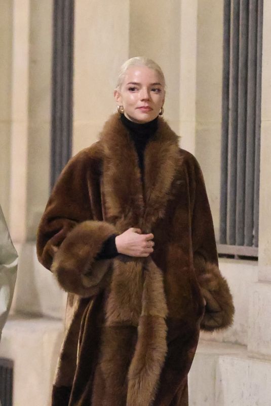 ANYA TAYLOR-JOY Out with Her Husband at Palais Royal District in Paris 01/24/2026