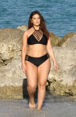 ASHLEY GRAHAM in Bikini at a Photoshoot on the Beach in Miami 03/14/2018