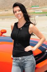 AUDRINA PATRIDGE at Willow Springs Raceway to Unveil New Dodge Challenger 06/03/2008