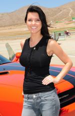 AUDRINA PATRIDGE at Willow Springs Raceway to Unveil New Dodge Challenger 06/03/2008