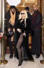 CHRISTINA AGUILERA Out for a Date Night at Manko in Paris 01/23/2026