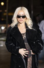 CHRISTINA AGUILERA Out for a Date Night at Manko in Paris 01/23/2026