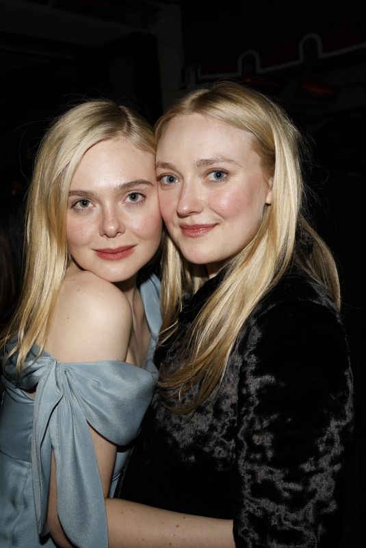 DAKOTA and ELLE FANNING at NEON Golden Globe Party 2026 in Los Angeles 01/09/2026