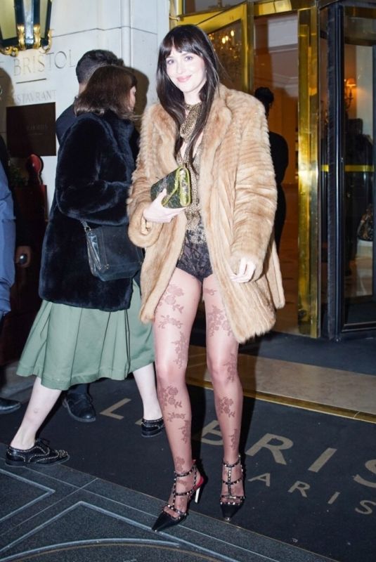 DAKOTA JOHNSON Arrives at Her Hotel in Paris 01/28/2026