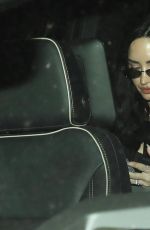 DEMI LOVATO Arrives at Charli XCX