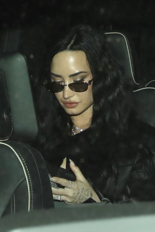 DEMI LOVATO Arrives at Charli XCX’s The Moment Premiere Afterparty in Los Angeles 01/29/2026
