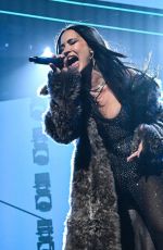 DEMI LOVATO Performs at Dick Clark