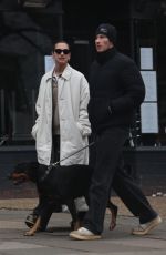 DUA LIPA and Callum Turner Out for a Dog Walk in London 01/04/2026