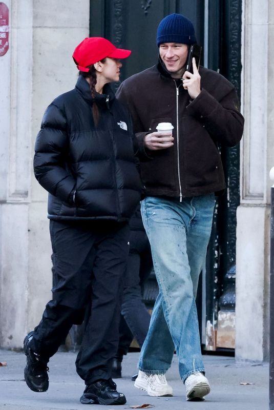DUA LIPA and Callum Turner Out for a Walk in Paris 01/24/2026
