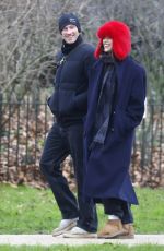 DUA LIPA and Callum Turner Out for Dog Walk at Hyde Park in London 12/30/2025