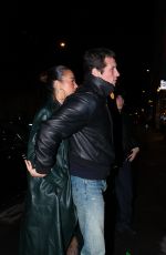DUA LIPA Night Out with Callum Turner and Her Younger Brother in Paris 01/29/2026