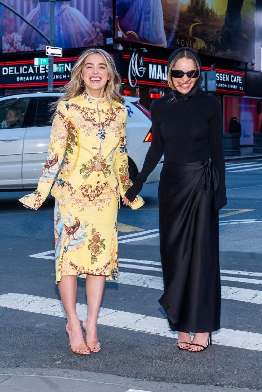 EMILIA CLARKE and HALEY LU RICHARDSON Visit a Ponies Billboard at Times Square in New York City 01/15/2026