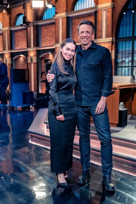 EMILIA CLARKE at Late Night with Seth Meyers 01/12/2026