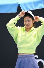 EMMA RADUCANU at a Practice Session at 2026 Australian Open in Melbourne 01/19/2026