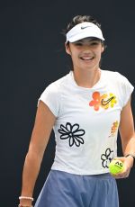 EMMA RADUCANU at a Practice Session at 2026 Australian Open in Melbourne 01/19/2026