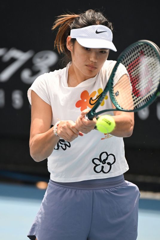 EMMA RADUCANU at a Practice Session at 2026 Australian Open in Melbourne 01/19/2026
