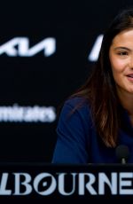 EMMA RADUCANU at a Press Conference Ahead of 2026 Australian Open in Melbourne 01/17/2026