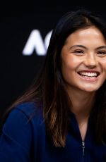 EMMA RADUCANU at a Press Conference Ahead of 2026 Australian Open in Melbourne 01/17/2026