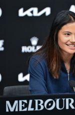 EMMA RADUCANU at a Press Conference Ahead of 2026 Australian Open in Melbourne 01/17/2026