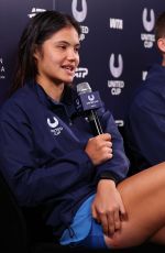 EMMA RADUCANU at a Press Conference at United Cup in Perth 01/05/2026