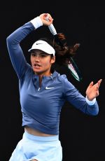 EMMA RADUCANU at First Round of Hobart International in Hobart 01/13/2026