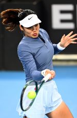 EMMA RADUCANU at First Round of Hobart International in Hobart 01/13/2026