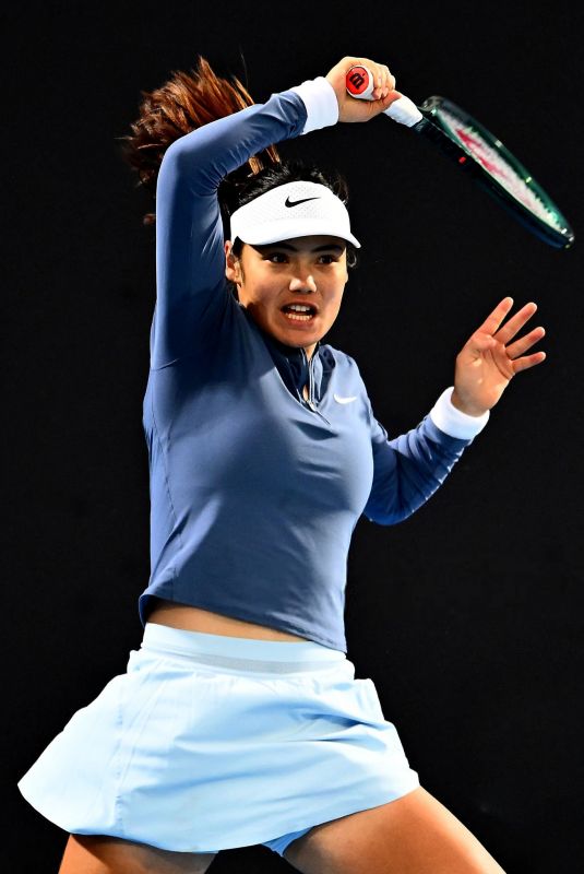 EMMA RADUCANU at First Round of Hobart International in Hobart 01/13/2026