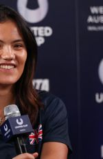 EMMA RADUCANU at United Cup Press Conference in Perth 01/02/2026