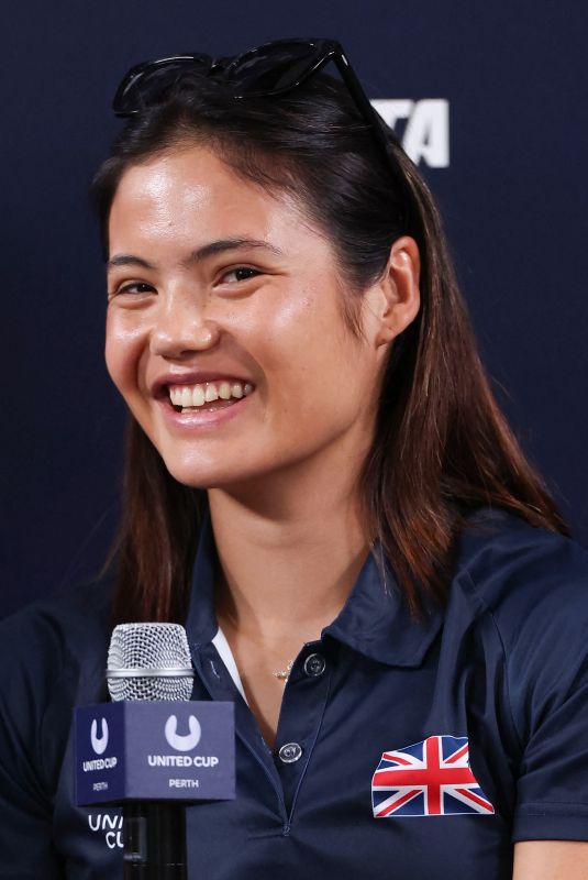 EMMA RADUCANU at United Cup Press Conference in Perth 01/02/2026