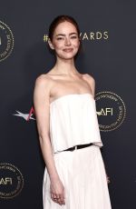 EMMA STONE at AFI Awards 2025 at Four Seasons Hotel in Beverly Hills 01/09/2026
