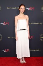 EMMA STONE at AFI Awards 2025 at Four Seasons Hotel in Beverly Hills 01/09/2026