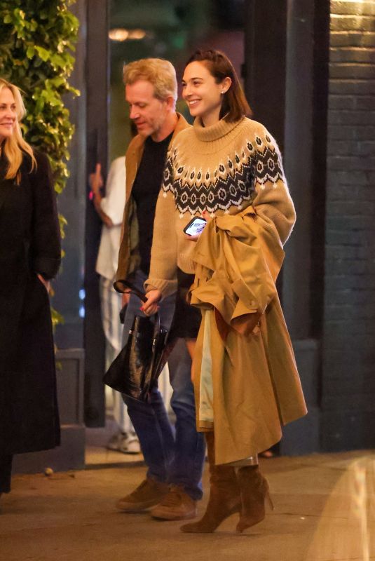 GAL GADOT Out for Dinner Date Night with Friends in Los Angeles 01/27/2026