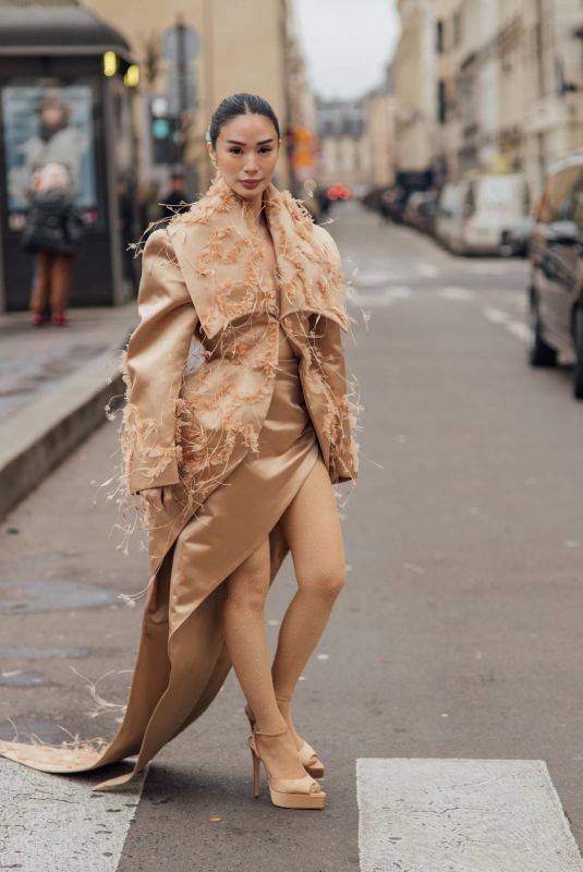 HEART EVANGELISTA Arrives at Ashi Studio Haute Couture Spring Summer 2026 Show at Paris Fashion Week 01/29/2026