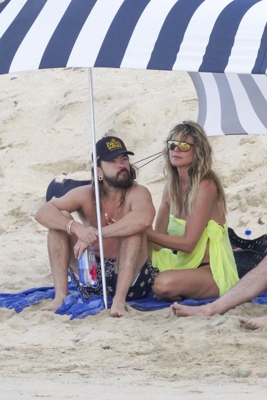 HEIDI KLUM and Tom Kaulitz at a Beach in St Barts 01/06/2026