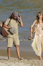 HEIDI KLUM Out at a Beach in St Barts 12/30/2025