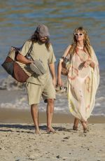 HEIDI KLUM Out at a Beach in St Barts 12/30/2025
