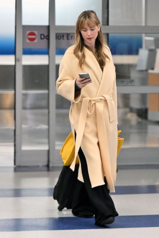 JENNIFER LAWRENCE at JFK Airport in New York City 01/28/2026