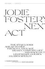 JODIE FOSTER in Variety Magazine, January 2026