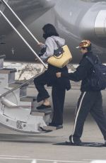 KYLIE JENNER and Timothee Chalamet Board a Private Jet in Los Angeles 01/21/2026