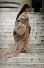 LENA MAHFOUF Arrives at Ashi Studio Haute Couture Spring Summer 2026 Show at Paris Fashion Week 01/29/2026