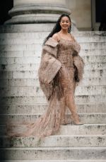 LENA MAHFOUF Arrives at Ashi Studio Haute Couture Spring Summer 2026 Show at Paris Fashion Week 01/29/2026