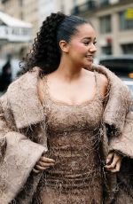 LENA MAHFOUF Arrives at Ashi Studio Haute Couture Spring Summer 2026 Show at Paris Fashion Week 01/29/2026