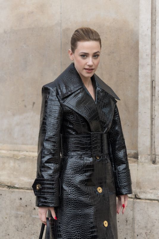 LILI REINHART Arrives at Patou Menswear Fall/Winter 2026-2027 Show in Paris 01/25/2026