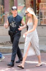 LILLY KRUG and Connor Storrie Out for Coffee in Providence at Rhode Island International Film Festival 08/10/2025